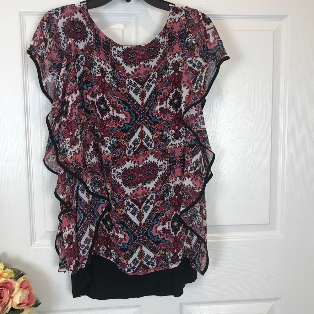 Apt 9 Paisley Print Blouse Size 0X - Picture 2 of 2